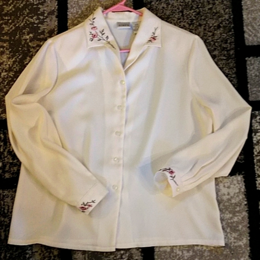 Koret Floral Collard Blouse